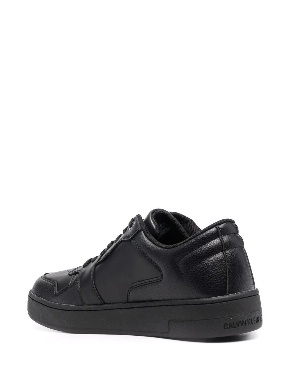 CALVIN KLEIN LOGO-DEBOSSED LOW-TOP SNEAKERS