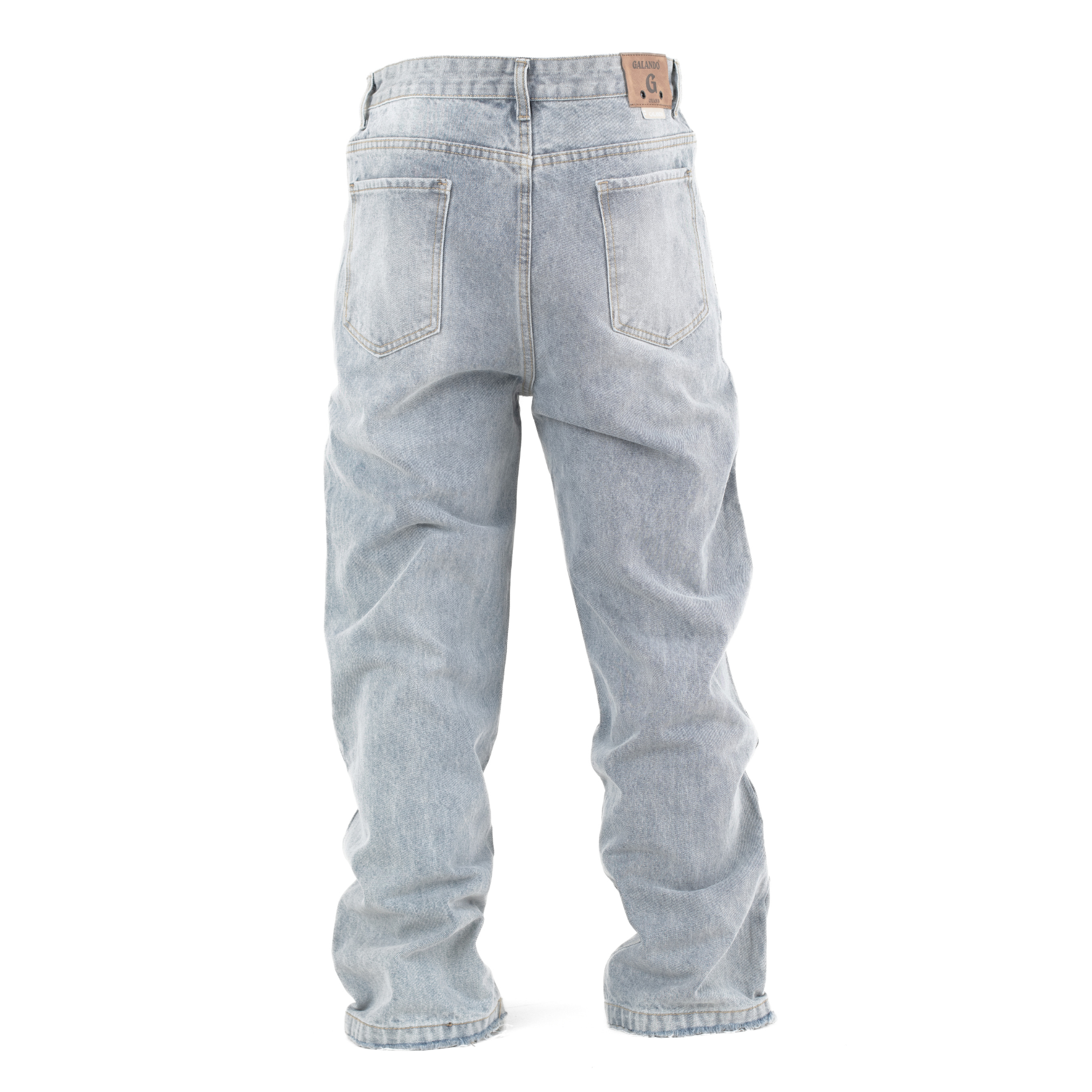 Blue Drift Arc-Paneled Relaxed Straight Jean