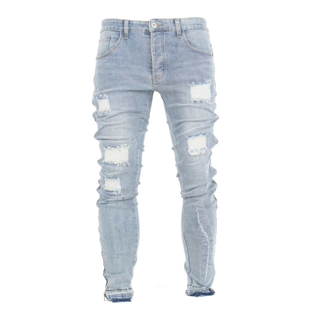 Glacier Grind Distressed Skinny Denim