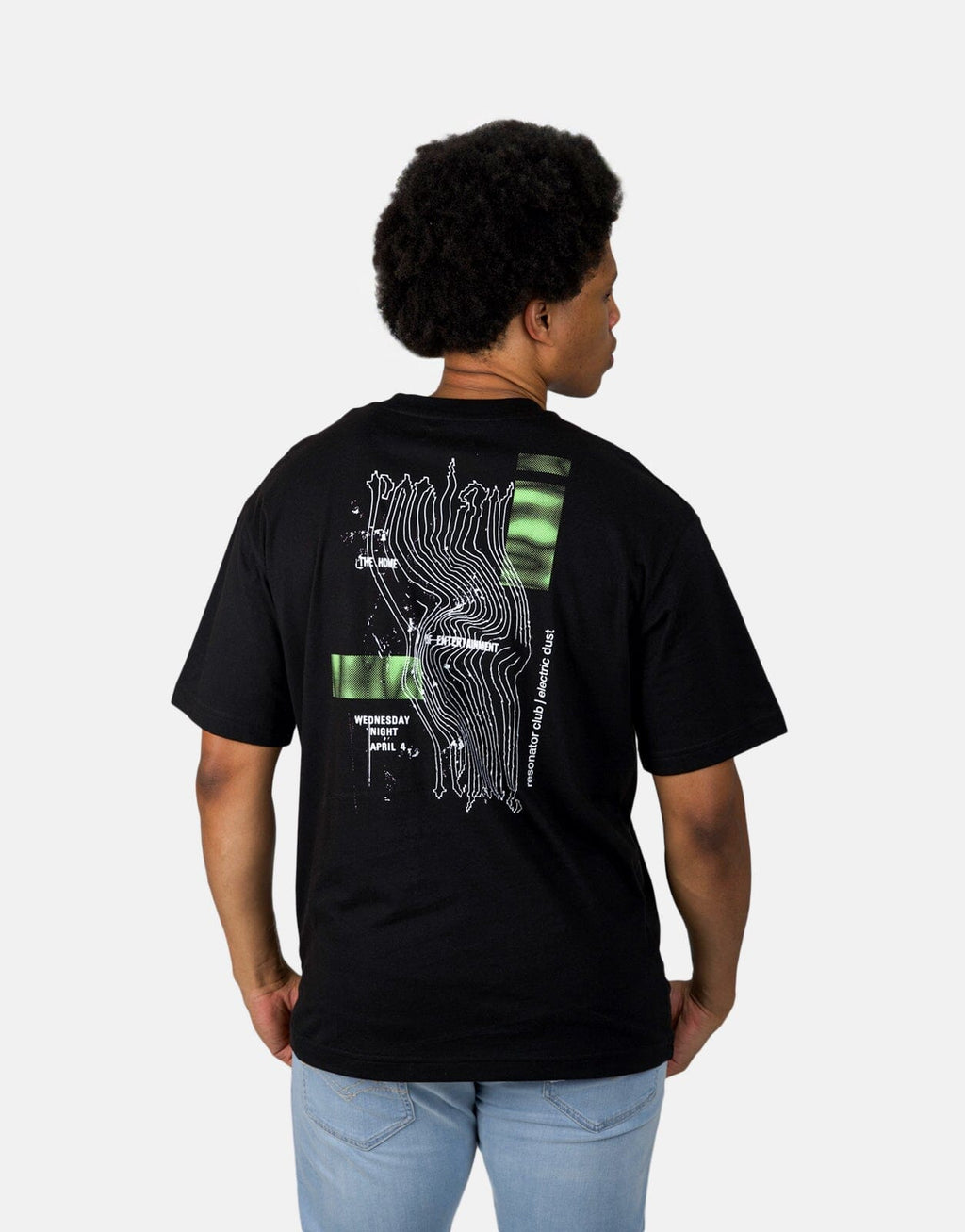 Replay Men Home of Entertainment Print Black T-Shirt