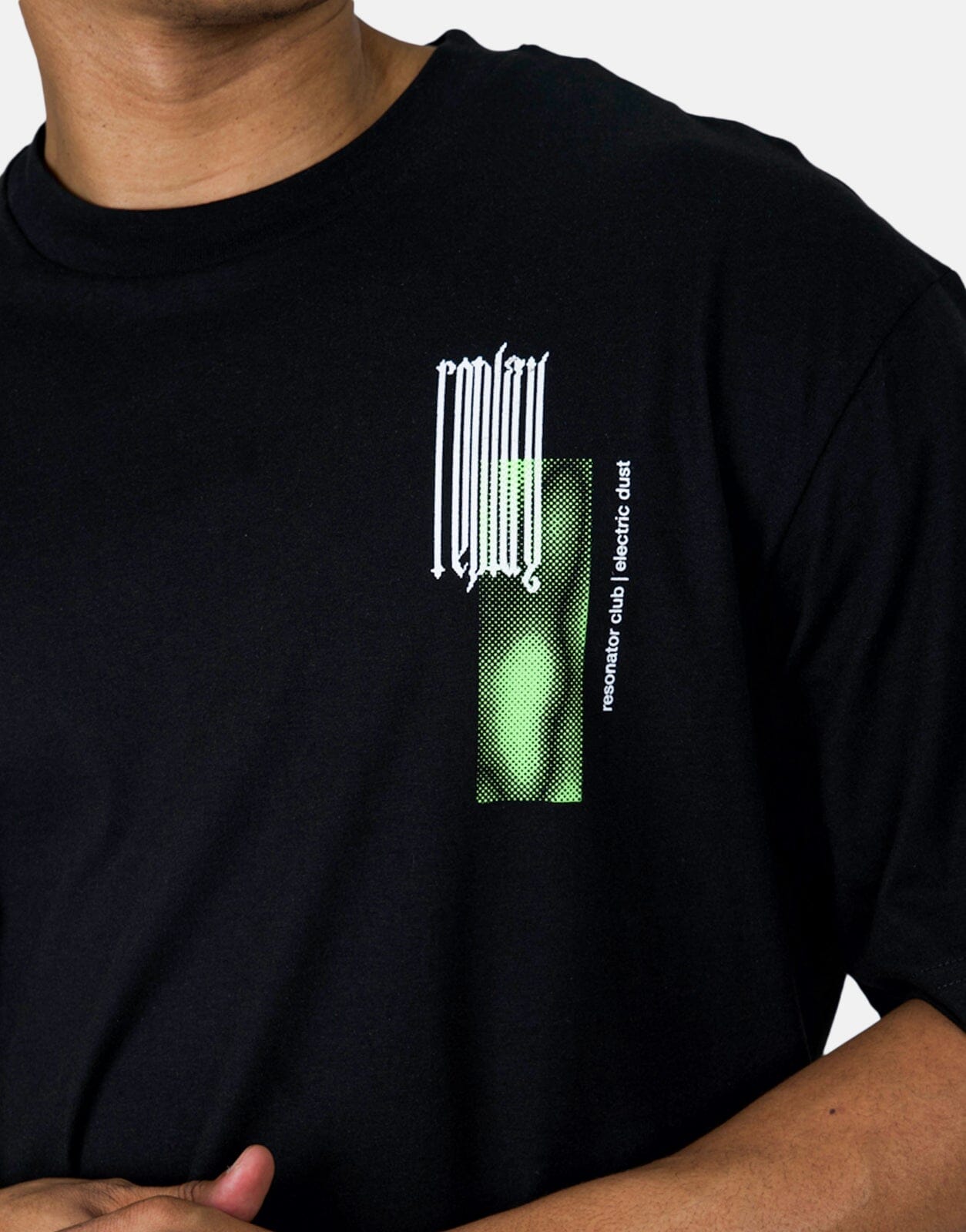 Replay Men Home of Entertainment Print Black T-Shirt