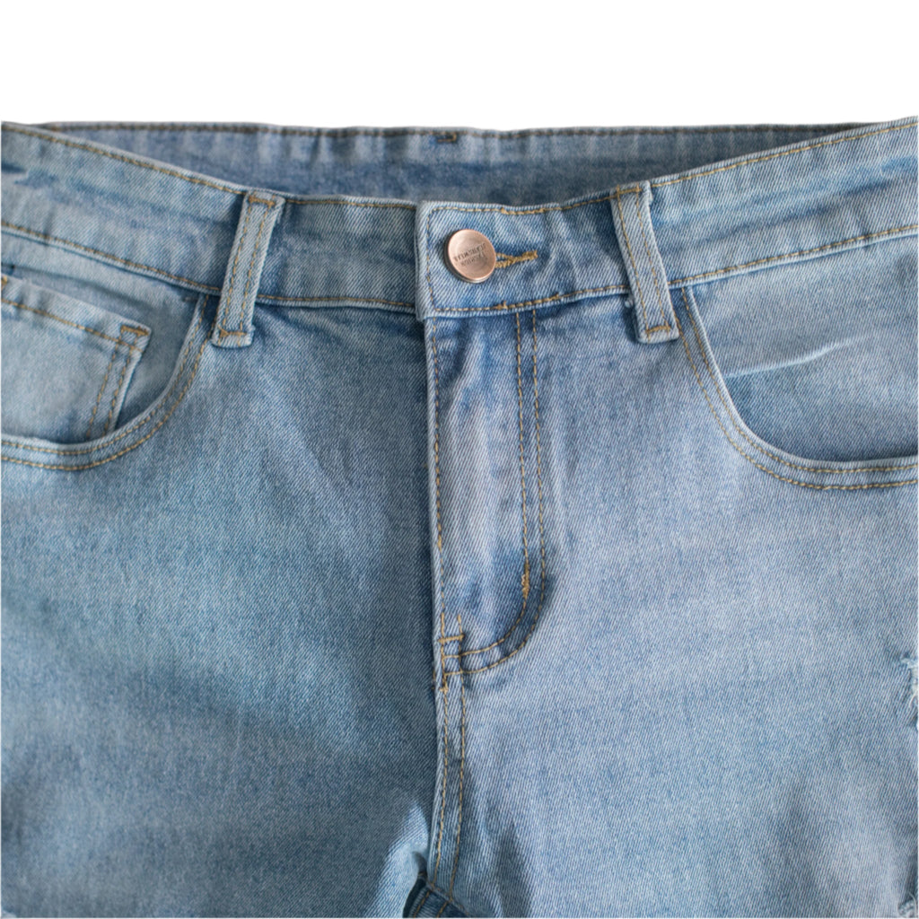 Urban Patchwork Distressed Denim Jeans