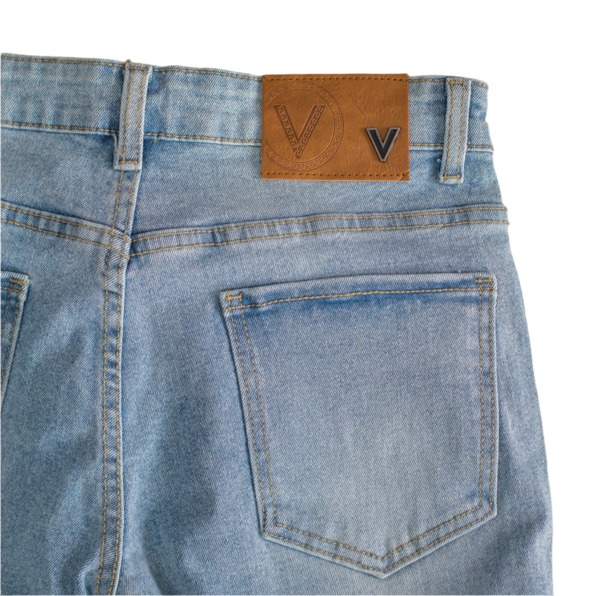 Urban Patchwork Distressed Denim Jeans