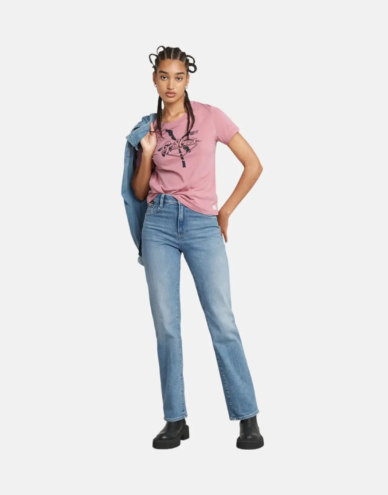 G-Star RAW Viktoria High Straight Jeans VOBlue