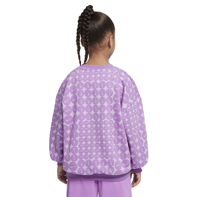Nike Younger Kids Essentials All Over Print French Terry Crew