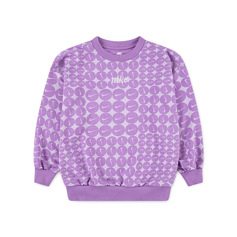 Nike Younger Kids Essentials All Over Print French Terry Crew