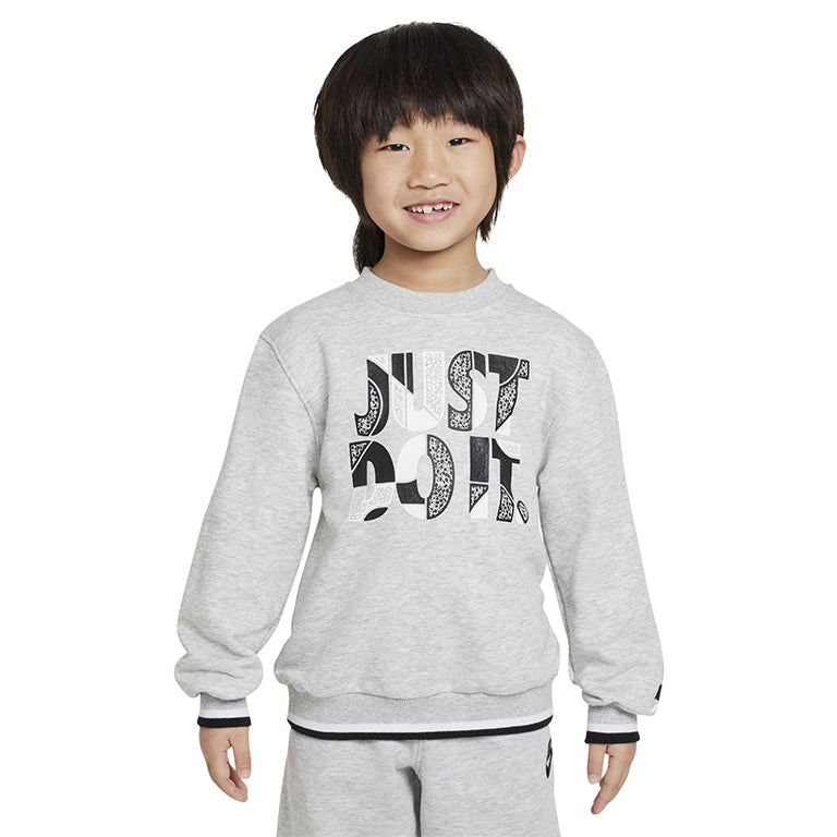 Nike Younger Kids Sportswear Outside T Lines French Terry Crew