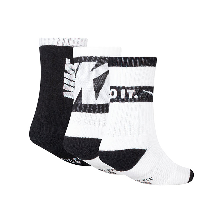 Nike Kids HBR Sport Crew 3 Pack Socks