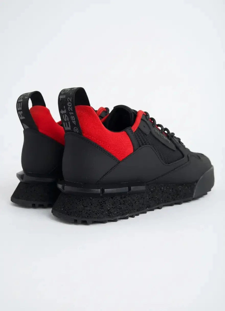 Replay Field Speed Carbon Black Red Sneakers