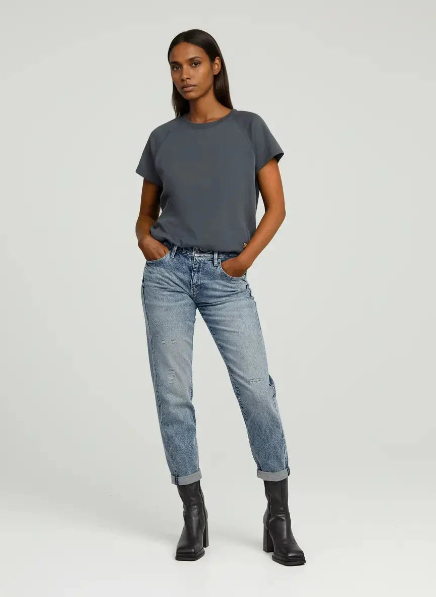 G-Star RAW Kate Boyfriend Cinch Vintage Aegean Sea Restored Jean