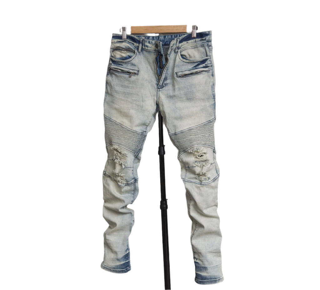 Biker Ripped Distressed Denim