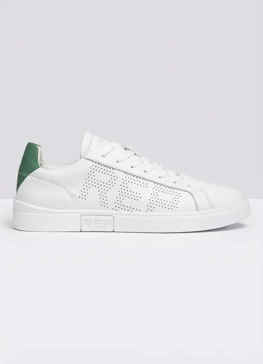 Replay Polys Studio White Green Sneakers