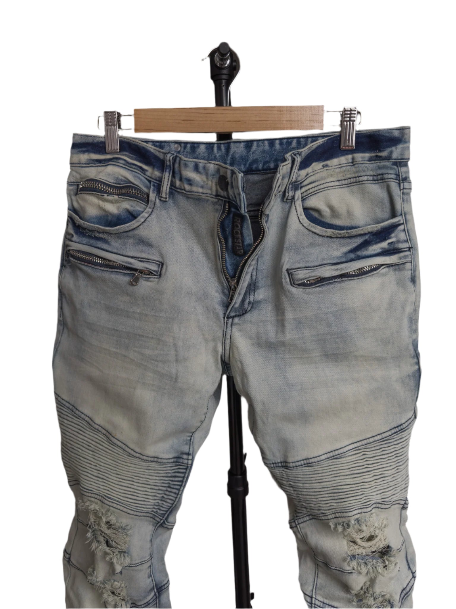 Biker Ripped Distressed Denim